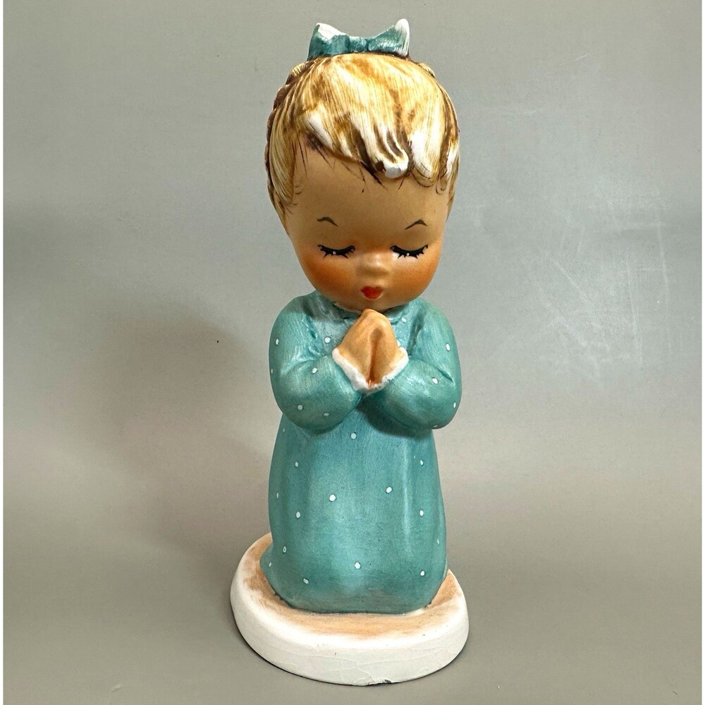 VTG Goebel Praying Girl Figurine Christian Prayer Decor First Communion Gift ~6”